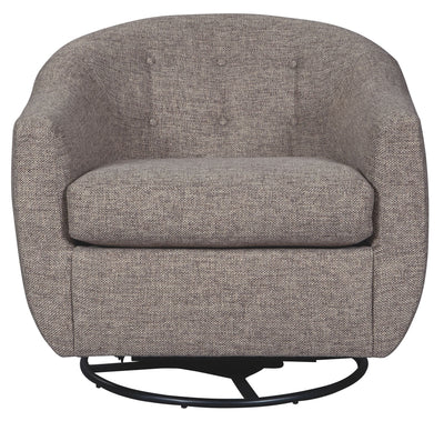 Upshur - Taupe - Swivel Glider Accent Chair.