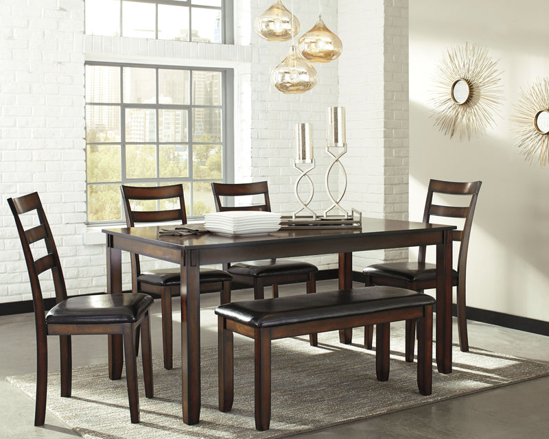 Coviar - Brown - Dining Room Table Set (Set of 6).