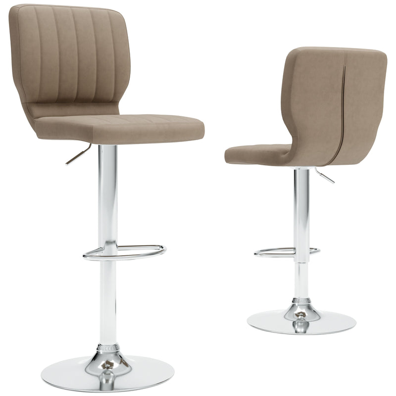 Pollzen - Tall Upholstered Swivel Barstool (Set of 2)