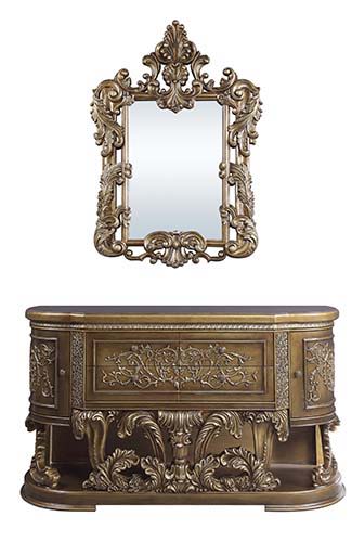 Constantine - Mirror - Brown & Gold Finish - Grand Furniture GA