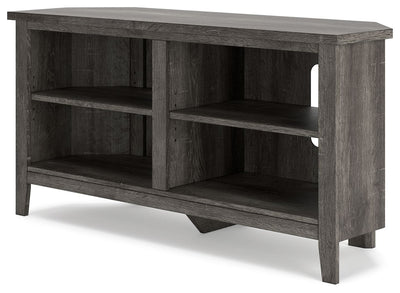 Arlenbry - Gray - Small Corner TV Stand.