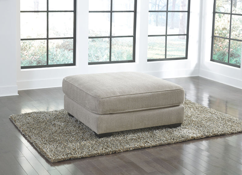 Ardsley - Pewter - Oversized Accent Ottoman.