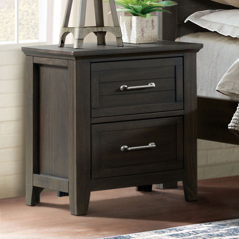 Alaina - Nightstand With USB Plug - Walnut - Grand Furniture GA