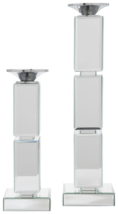 Charline - Metallic - Candle Holder Set (Set of 2) - Segmented - Grand Furniture GA