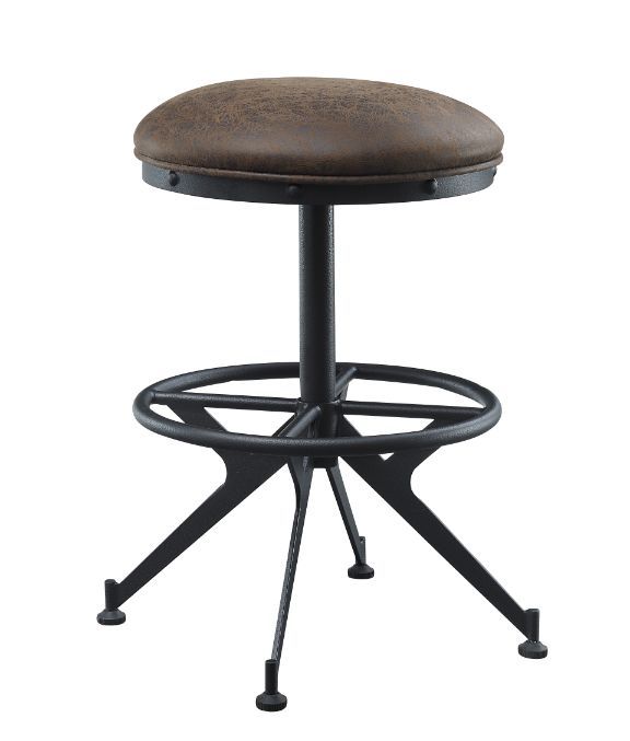 Zangief - Stool (Set of 2) - Salvaged Brown & Black Finish - Grand Furniture GA