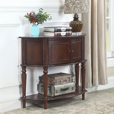 Brenda - Console Table With Curved Front - Brown.