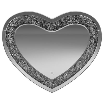 Aiko - Heart Shape Wall Mirror - Silver - Grand Furniture GA