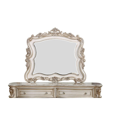 Gorsedd - Mirror - Antique White - Grand Furniture GA