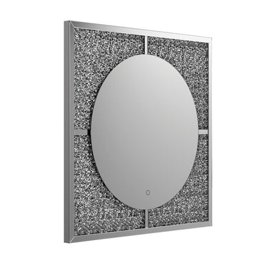 Theresa - Led Wall Mirror - Silver And Black - Grand Furniture GA