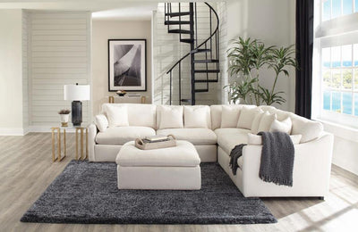 Hobson - 6-Piece Reversible Cushion Modular Sectional - Off-White.