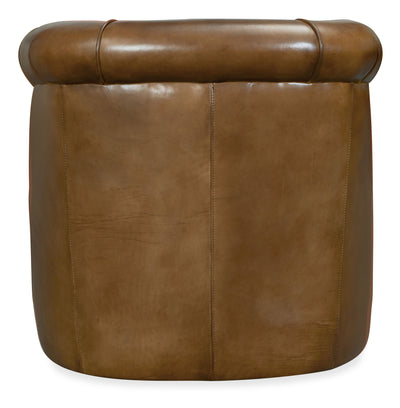 Axton - Swivel Leather Club Chair.