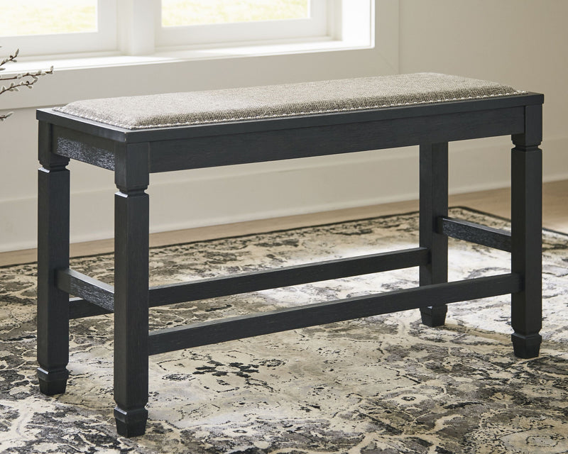 Tyler - Antique Black - Dbl Counter Uph Bench.