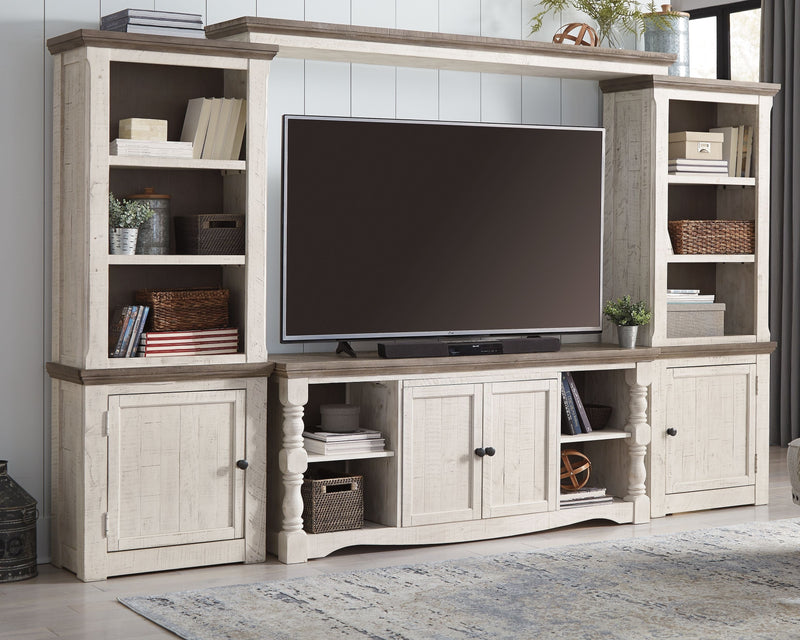 Havalance - Brown / Beige - 4 Pc. - Entertainment Center - 67" TV Stand.