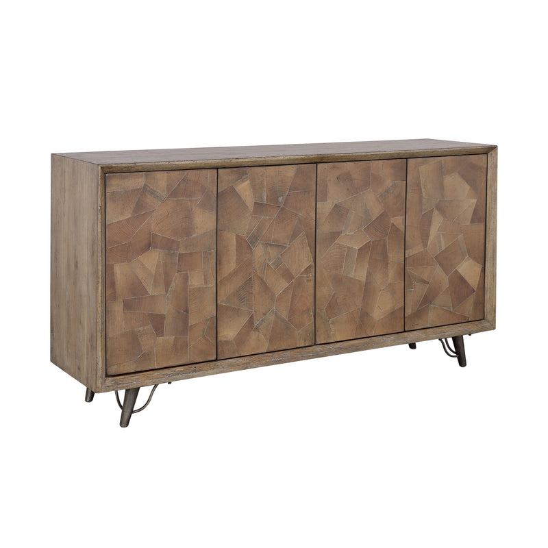 Mayweather - Four Door Credenza - Brown Multi-tones