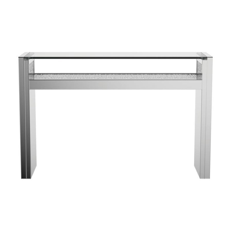 Edna - 1-Shelf Console Table - Silver - Grand Furniture GA