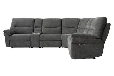 Bryant - 6 Piece Modular Power Reclining Sectional with Power Headrests and Entertainment Console