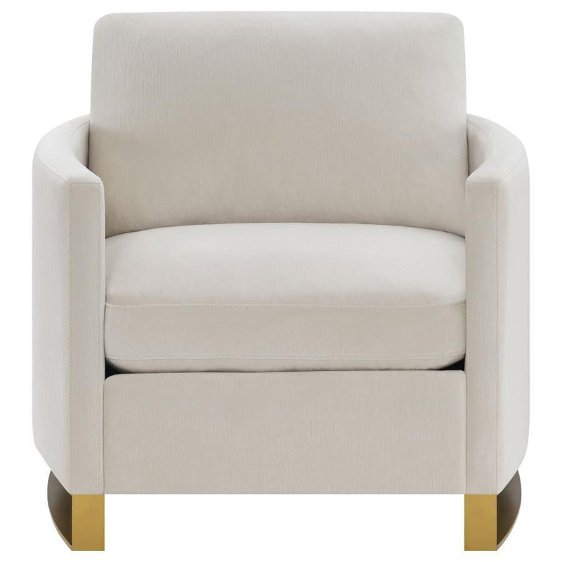 Corliss - Upholstered Arched Arms Chair - Beige.