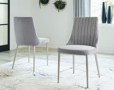 Barchoni - Gray - Dining Uph Side Chair (Set of 2).