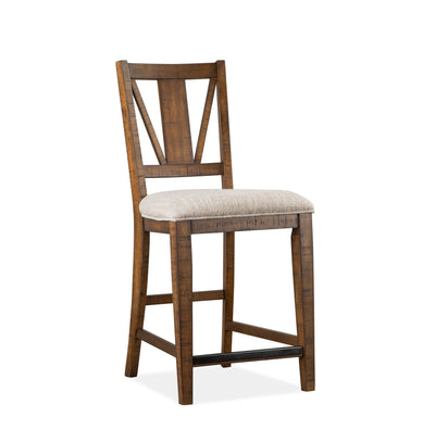 Bay Creek - Counter Chair With Upholstered Seat (Set of 2) - Toasted Nutmeg.