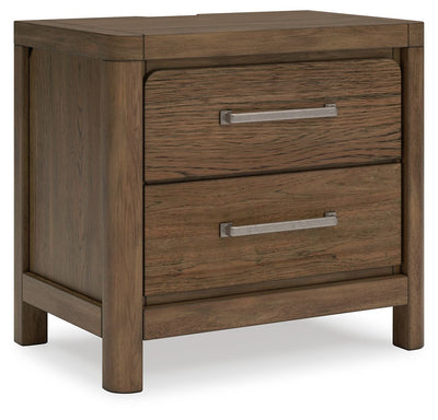 Cabalynn - Light Brown - Two Drawer Night Stand.