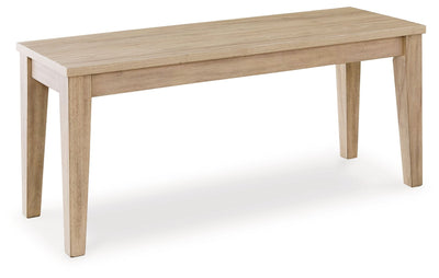 Gleanville - Light Brown - Large Dining Room Bench.