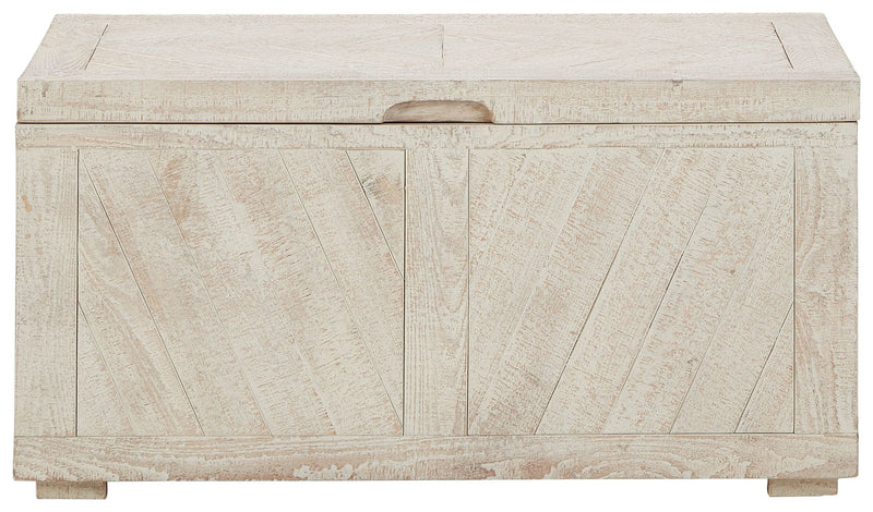 Ryker - Distressed White - Storage Trunk.