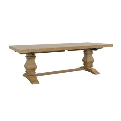 Florence - Double Pedestal Dining Table - Rustic Smoke.