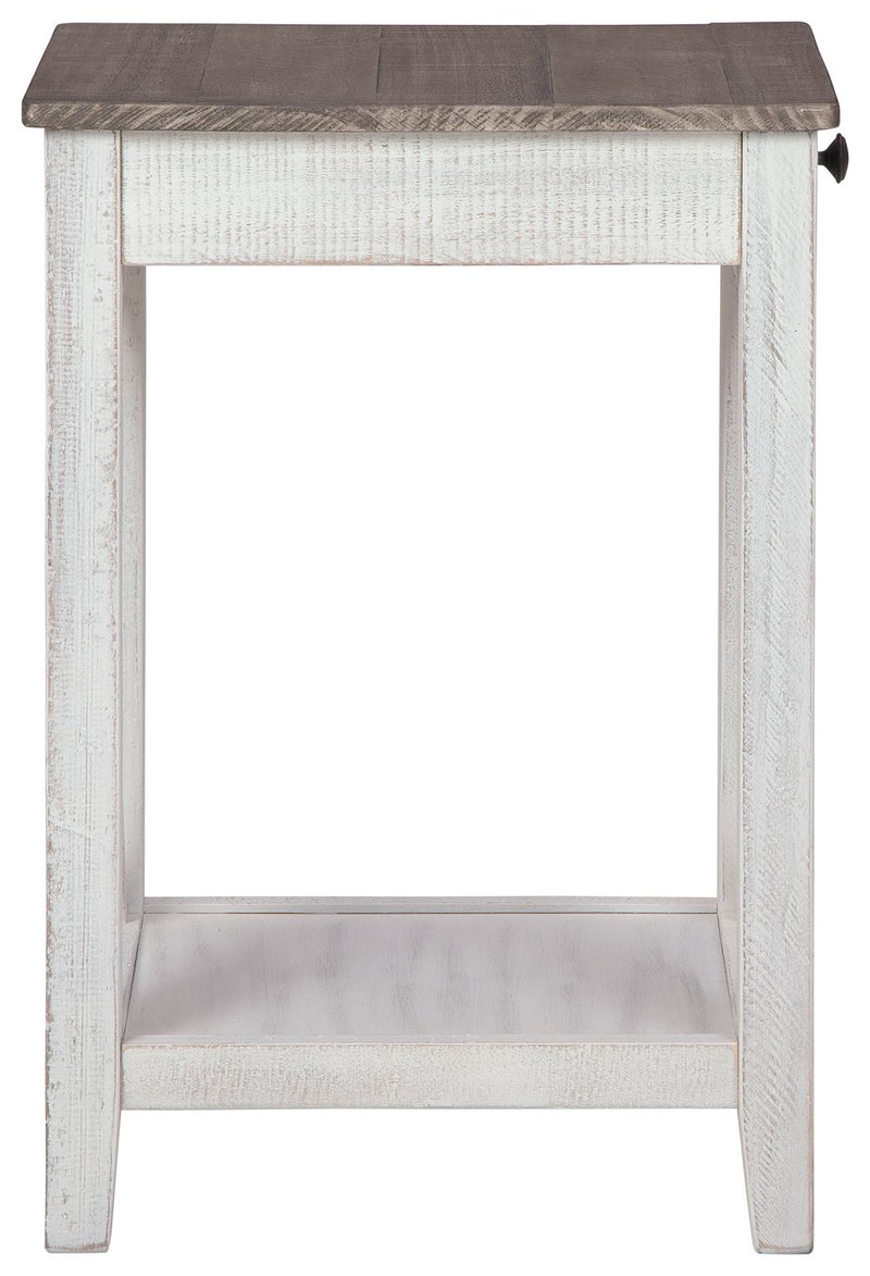 Adalane - White / Gray - Accent Table.