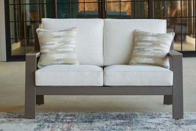 Tropicava - Taupe / White - Loveseat W/Cushion.