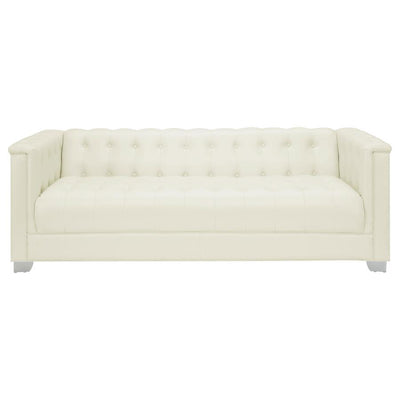 Chaviano - Tufted Upholstered Sofa Pearl White.