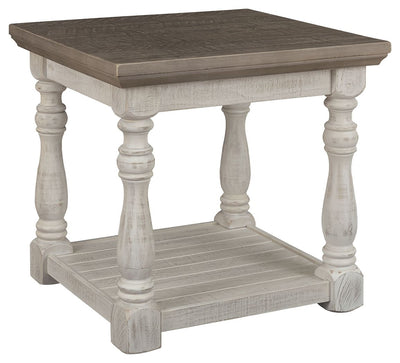 Havalance - Gray / White - Rectangular End Table.