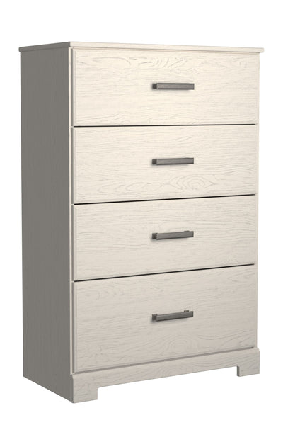 Stelsie - White - Four Drawer Chest.