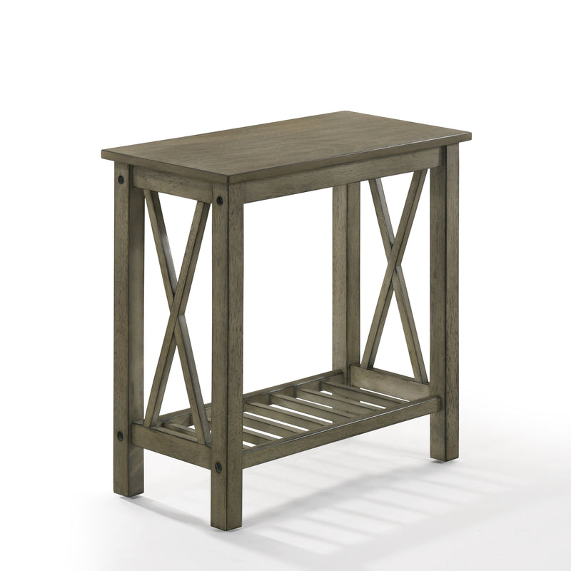 Eden - Chairside Table - Gray - Wood