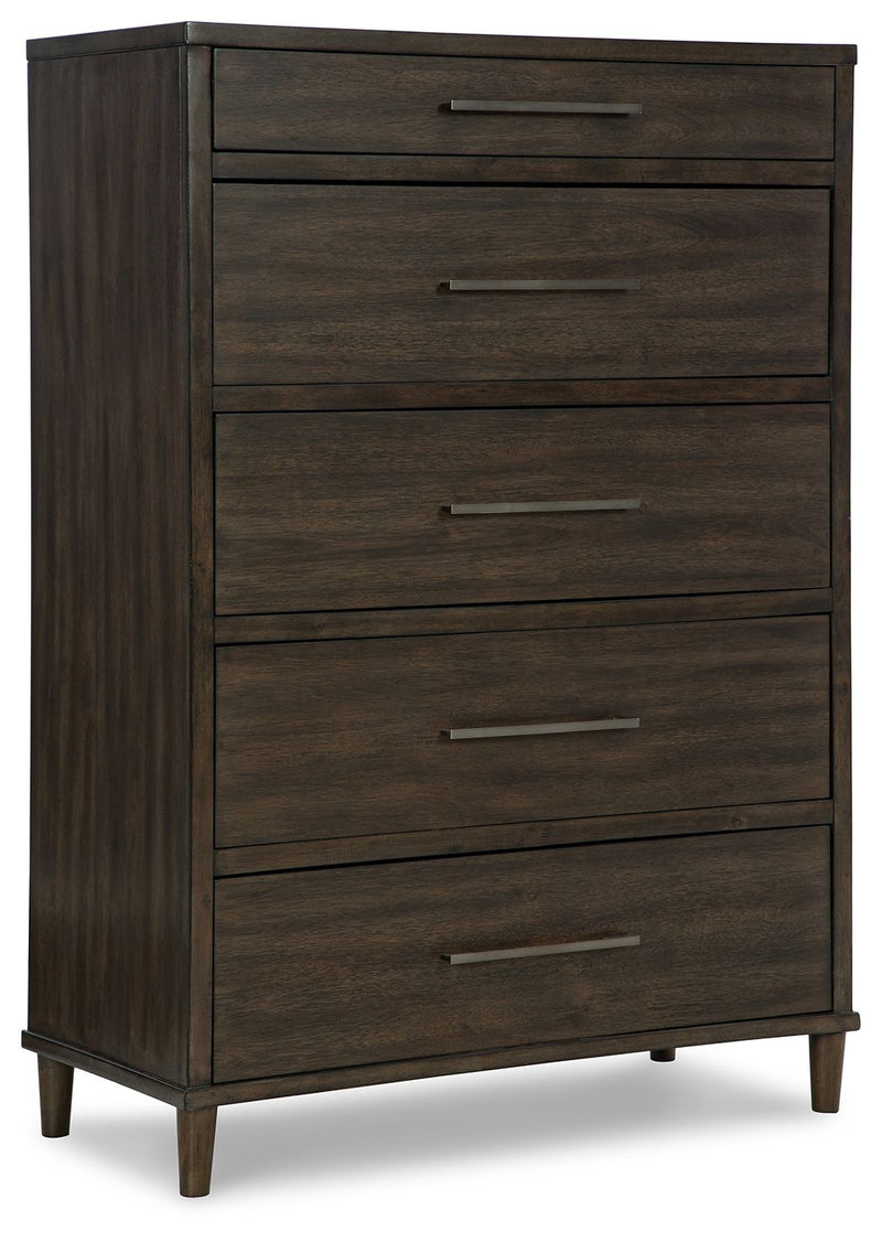 Wittland - Brown - Five Drawer Chest.