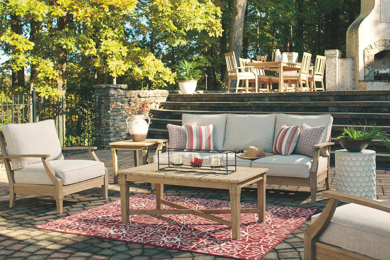 Clare - Beige - Sofa With Cushion.