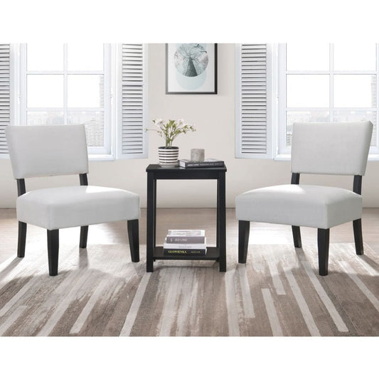 Bryson - Chair & Table - Dove Gray Velvet & Black - Grand Furniture GA