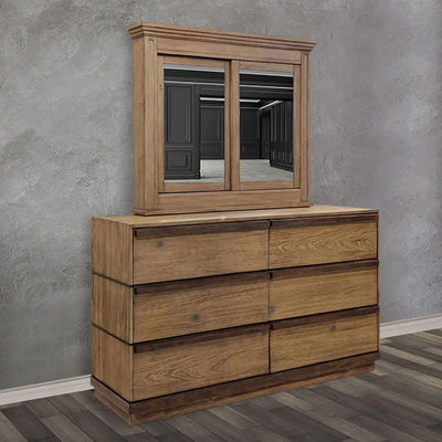 Coimbra - Cabinet Mirror - Rustic Natural Tone - Grand Furniture GA