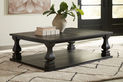 Wellturn - Black - Rectangular Cocktail Table.