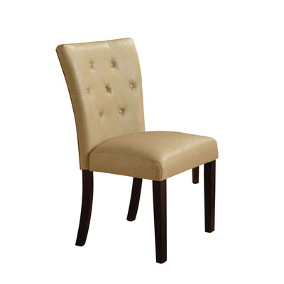 Bethany - Side Chair (Set of 2) - Cream PU & Walnut - Grand Furniture GA