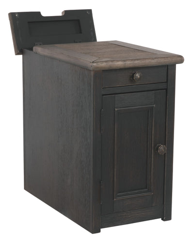 Tyler - Grayish Brown / Black - Chair Side End Table.