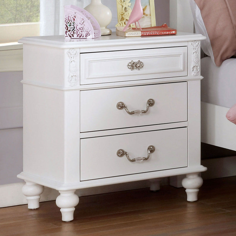 Belva - Nightstand With USB Outlet - White - Grand Furniture GA