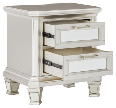 Lindenfield - Silver - Two Drawer Night Stand