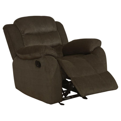 Rodman - Upholstered Glider Recliner - Chocolate - Glider Chairs - Grand Furniture GA