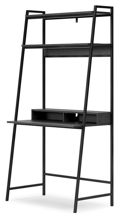 Yarlow - Black - Home Office Desk And Shelf.