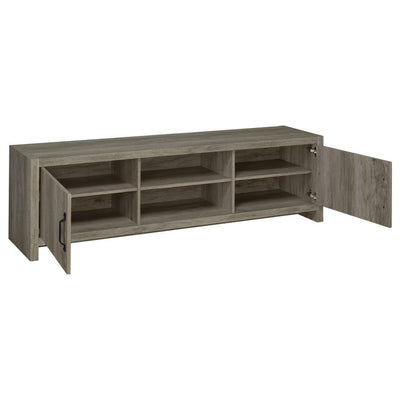 Burke - 2-Door TV Console - Grey Driftwood.