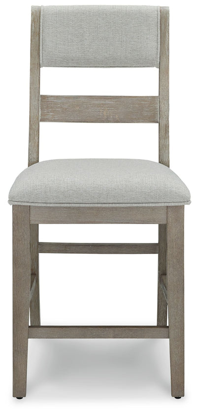 Moreshire - Bisque - Upholstered Barstool (Set of 2)