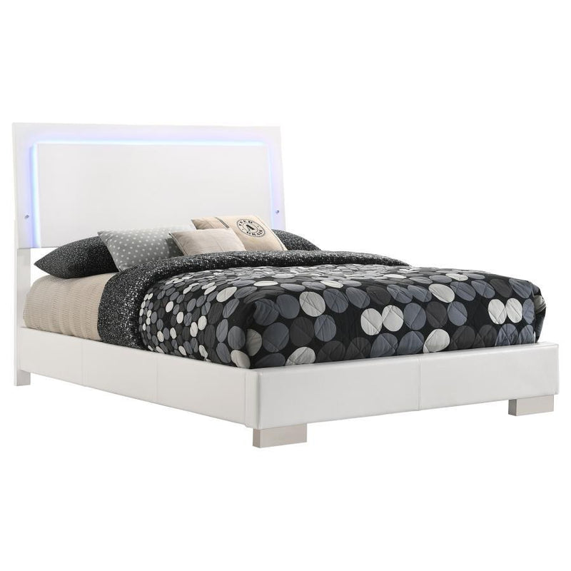 Felicity - High Headboard Panel Bed with LED Lighting - Panel Beds - Grand Furniture GA