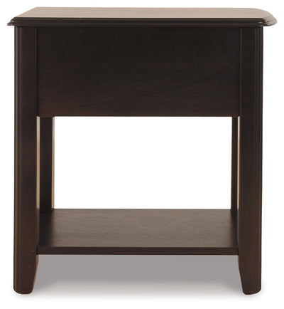 Breegin - Almost Black - Chair Side End Table.