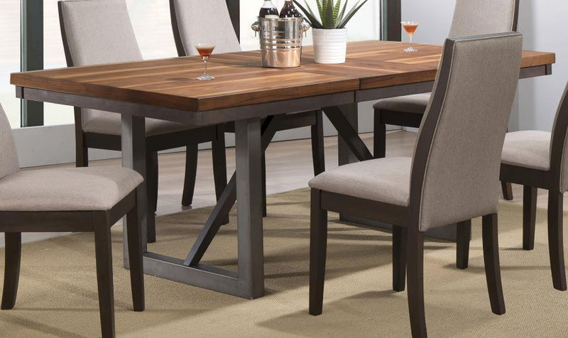 Spring Creek - Dining Table With Extension Leaf - Natural Walnut - Dining Tables - Grand Furniture GA