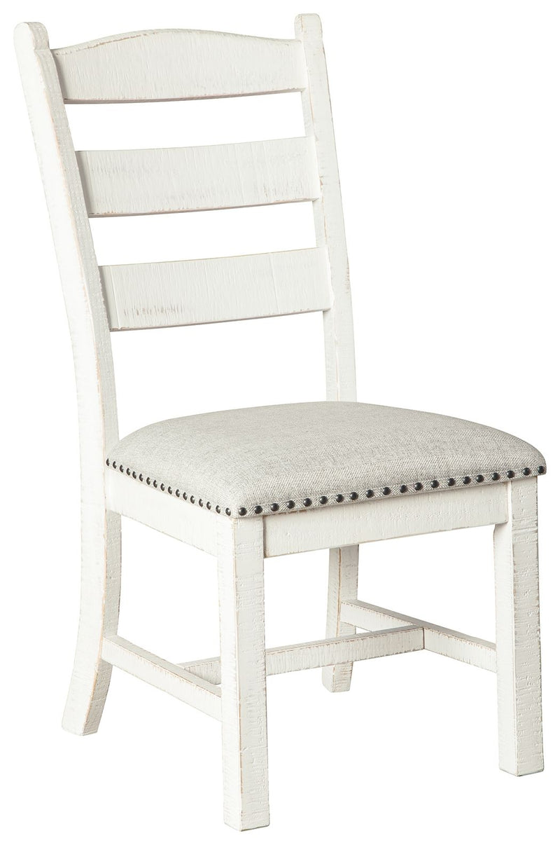 Valebeck - Beige / White - Dining Uph Side Chair (Set of 2).